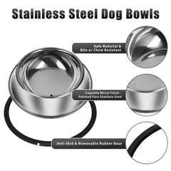 Serentive bowls with removable base for thorough cleaning and dishwasher-safe care.