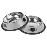 Serentive two-pack non-slip bowls show 7oz capacity for steady meals.