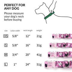 Serijoars floral print puppy collar adjustable strap fits all dog shapes