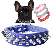 Serijoars spiked dog collar with mushroom rivets for durable protection and bold style.
