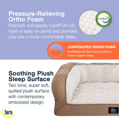 Serta convoluted foam core image emphasizing joint-friendly support