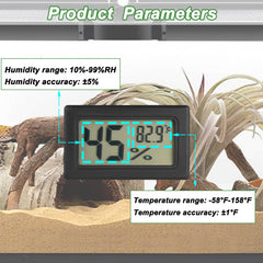 Serundo Auto thermometer-humidity gauge installed with double-sided tape for clean setup.