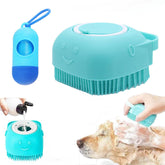 SESAWILLIAM Pets Bath Brush with shampoo dispense for quick foam during dog bath