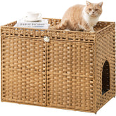 SETVSON cat litter box enclosure front view shows discreet hideaway with ample interior space