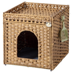 SETVSON cat litter box enclosure front view showing discreet hidden litter solution