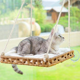SETVSON cat window perch sturdy frame keeps cats secure while they watch outside.