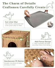 SETVSON hidden litter box interior setup illustrating easy-clean hygiene and spacious interior