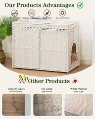 SETVSON spacious interior area fits large covered litter boxes with room to move