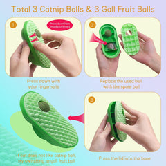 SEVENKA catnip balls close-up attract cats, encouraging play and self-soothing.