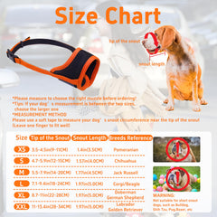 Seyezo adjustable buckle muzzle orange shows secure fit for quick leash walks.