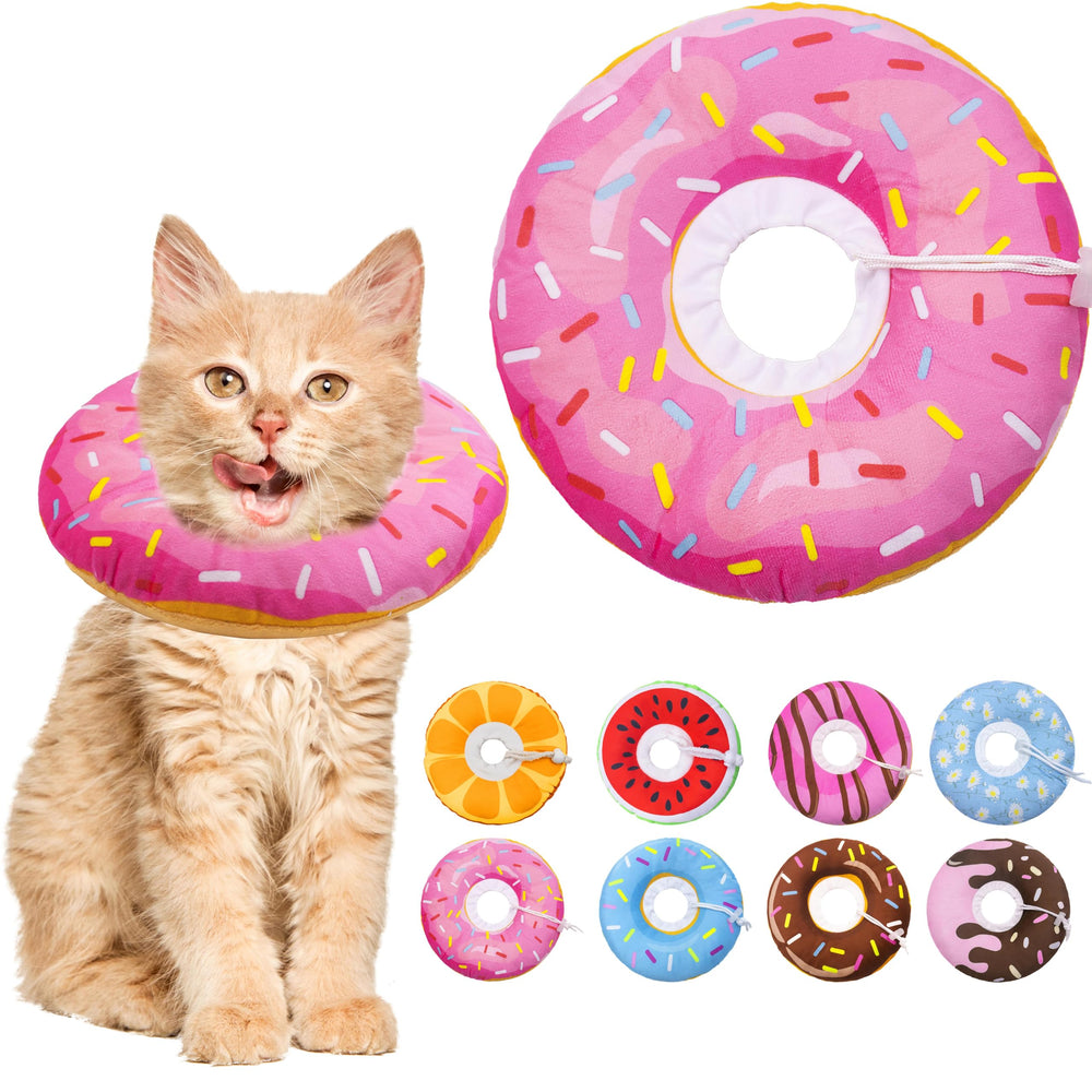 Seyezo cat cone soft fabric wear keeps the neck comfortable during recovery