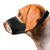 Seyezo dog muzzle soft breathable mesh close-up showing comfortable nose airflow