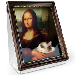 Seyõssbe Mona Lisa cat bed front view—cozy semi-enclosed space for peaceful naps.