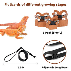 SEZDEKI 6.5 ft nylon leash with front clasp enables easy outdoor exploration.