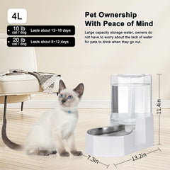 Sfozstra Gravity Water Bowl Dispenser automatic refill keeps pets hydrated unattended.