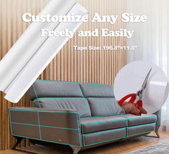 Sfutee clear furniture protector on sofa preserves beauty with invisible shield