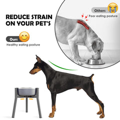 SHAINFUN adjustable-width stand fits 7-10.6 inch bowls for large dogs