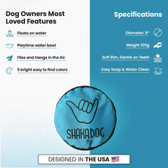 Shaka ZippyToss bright colors improve visibility in grass or water.