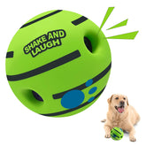 SHAKE AND LAUGH dog ball outer view showcases durable construction for everyday play.