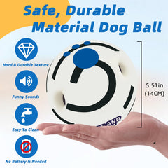SHAKE AND LAUGH five-size dog ball set adapts to many breeds.