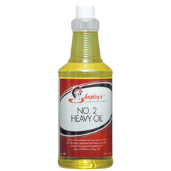 Shapley's No.2 Heavy Oil bottle shown for intensive coat conditioning and shine restoration.