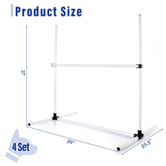 Shappy dog agility jumps with carry bag for easy transport.