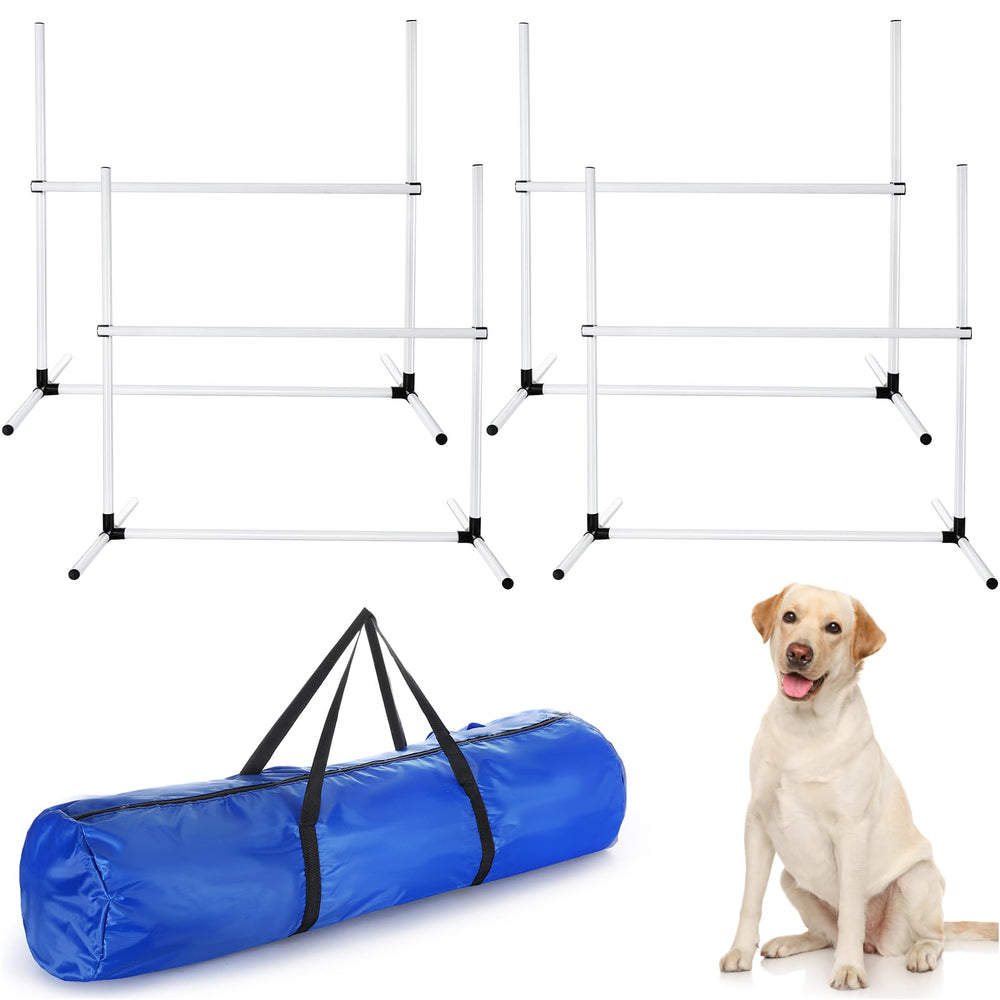 Shappy dog agility set with adjustable-height bars for versatile training.