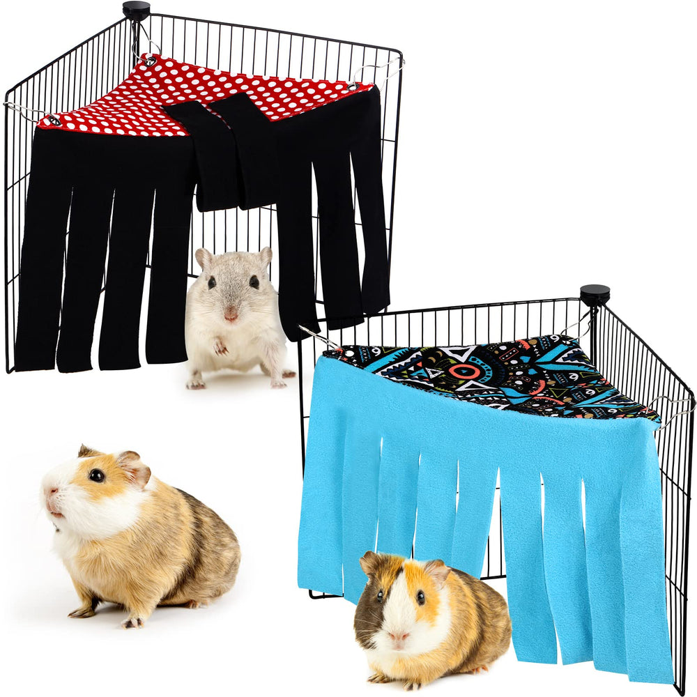 Shappy guinea pig hideout corner with dots pattern provides cozy retreat for small pets