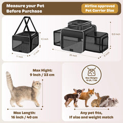 SHARLOVY five breathable mesh panels maximize airflow to keep pets cool.