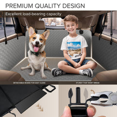 SHARLOVY back seat extender features hammock boards for stable seating
