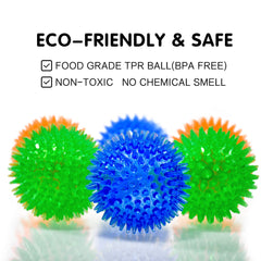 SHARLOVY Squeaky Ball green 6-pack encourages exercise and dental cleaning