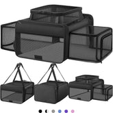 SHARLOVY top-loading expandable cat carrier offers quick access and extra room during travel.