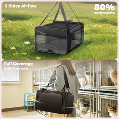 SHARLOVY ventilated mesh panels maximize airflow to keep pets cool.