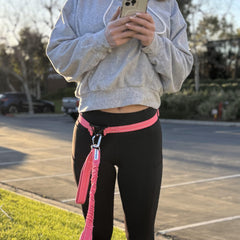 Shed Defender three-handle leash setup for easy traffic control