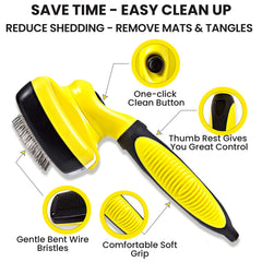 ShedTitan Goldendoodle detangler comb smooths mats and eases grooming sessions.