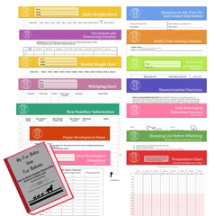 SHEFFIELD SS SHOP whelping chart cover for organized dam and litter records.