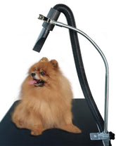 SHELANDY dryer hose holder top clamp keeps hose steady for hands-free grooming.