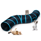 Sheldamy cat tunnel front view for indoor play and exploration.