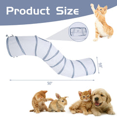 Sheldamy Cat Tunnel interior maze demonstrates multi-channel design for curious kittens.