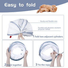 Sheldamy Cat Tunnel tear-resistant material promises durability during lively sessions.