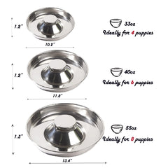 Sheldamy Puppy Bowl 13.4-inch diameter suits large dogs' meals.