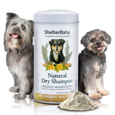 ShelterBaby dry shampoo for dogs coats dusting provides a quick, refreshing cleanse.