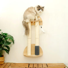 SHENGOCASE cat wall shelf perch closeup showing elevated lounging spot.