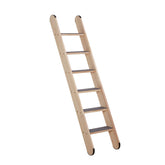 SHENGOCASE solid wood wall-leaning cat ladder provides elevated perching space for curious cats.