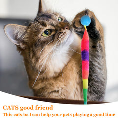 SHENGSEN colorful fuzzy worm toy highlights vibrant texture for engaging fetch sessions