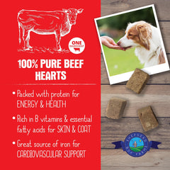 Shepherd Boy Farms single-ingredient beef heart close-up emphasizing purity and natural flavor.