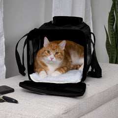 Sherpa Original Deluxe Medium carrier ventilation mesh highlights breathable transport for pets
