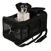 Sherpa Original Deluxe Large Carrier front view showing under-seat compatibility for air travel