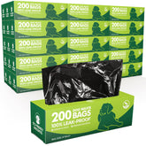Sherr boxed rolls of dog poop bags provide bulk restocking for walks.