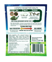 Sherwood Pet Health motility herbs treat serving image highlighting easy-to-feed chews that encourage healthy appetite